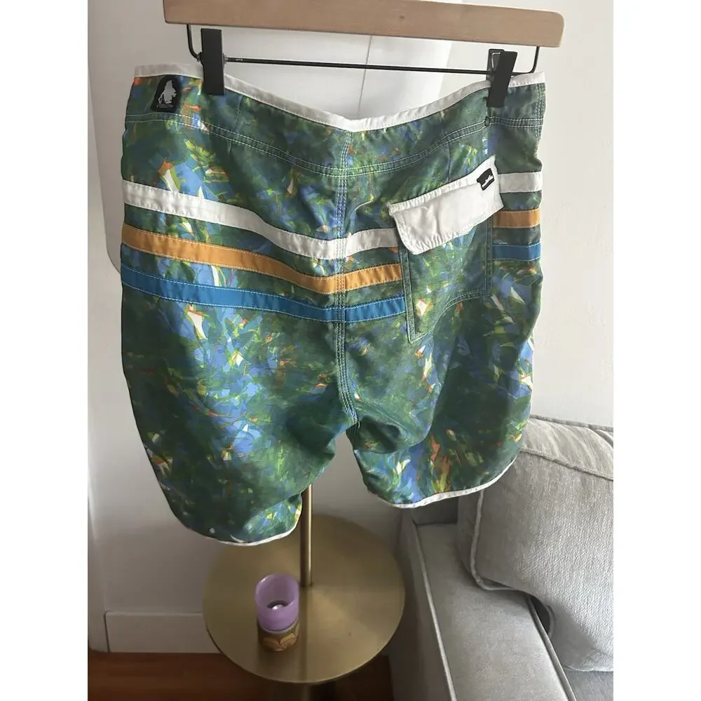 Katin Custom Fit Swim Trunks Mens 32 Tropical Board Shorts Surf USA Camu